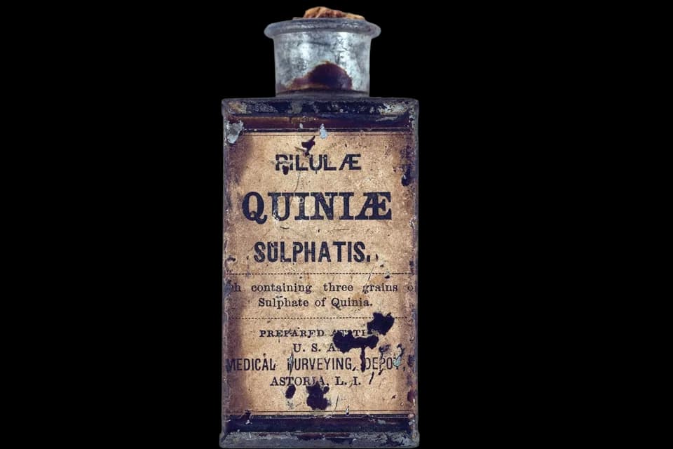 Botella de quinina original, 1840