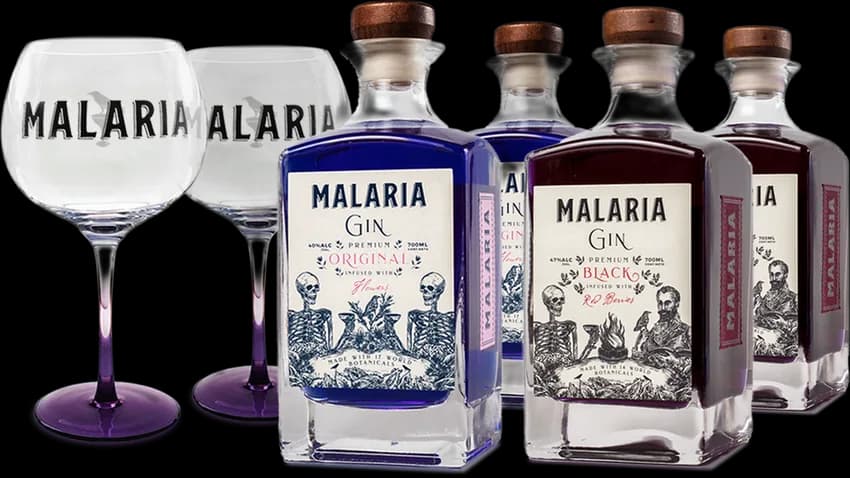 2 COPONES REGALO + 2 Malaria Gin Original + 2 Malaria Gin Black