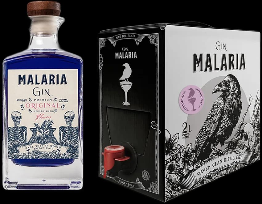 Bag in Box Gin 2L - Malaria Original + Botella Malaria Original