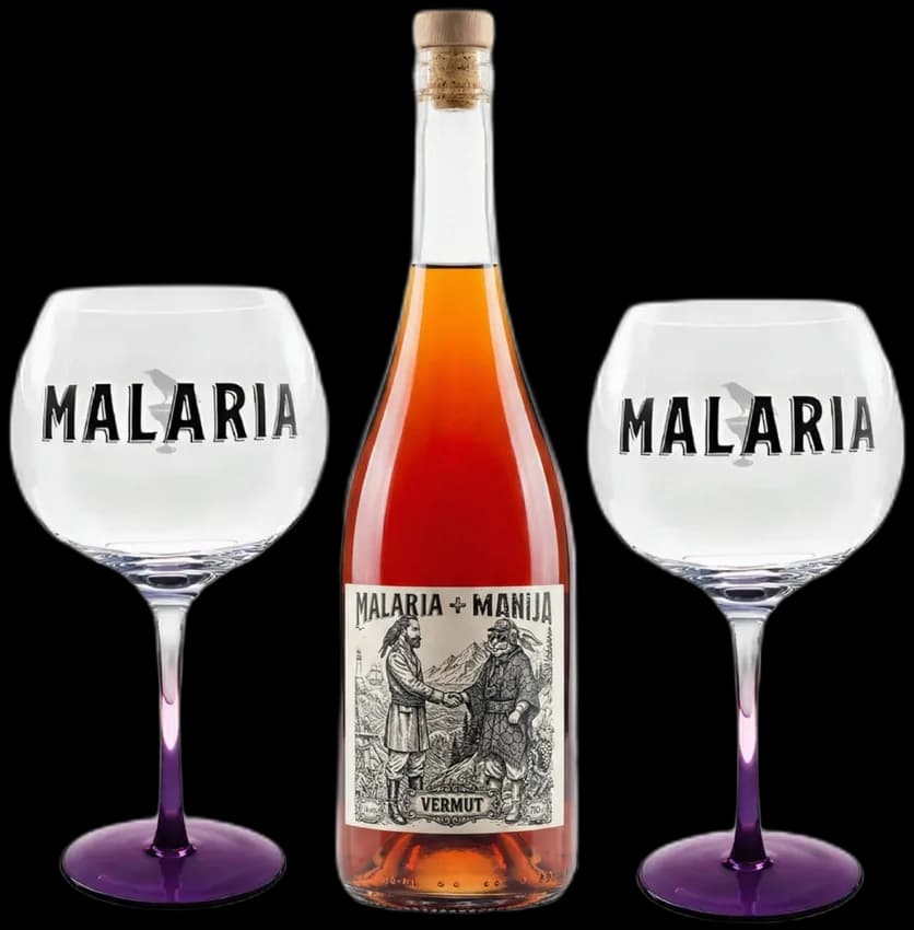 Botella Vermut HERBAL + 2 copones