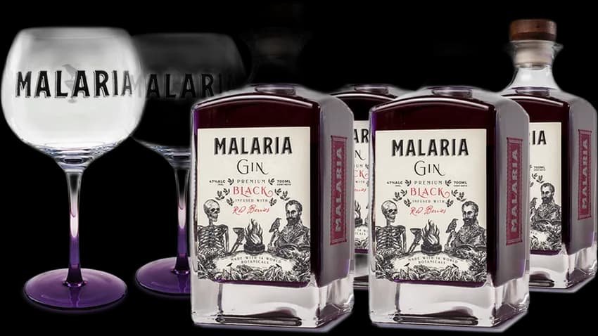 2 COPONES REGALO + Malaria Gin Black x 4 botellas