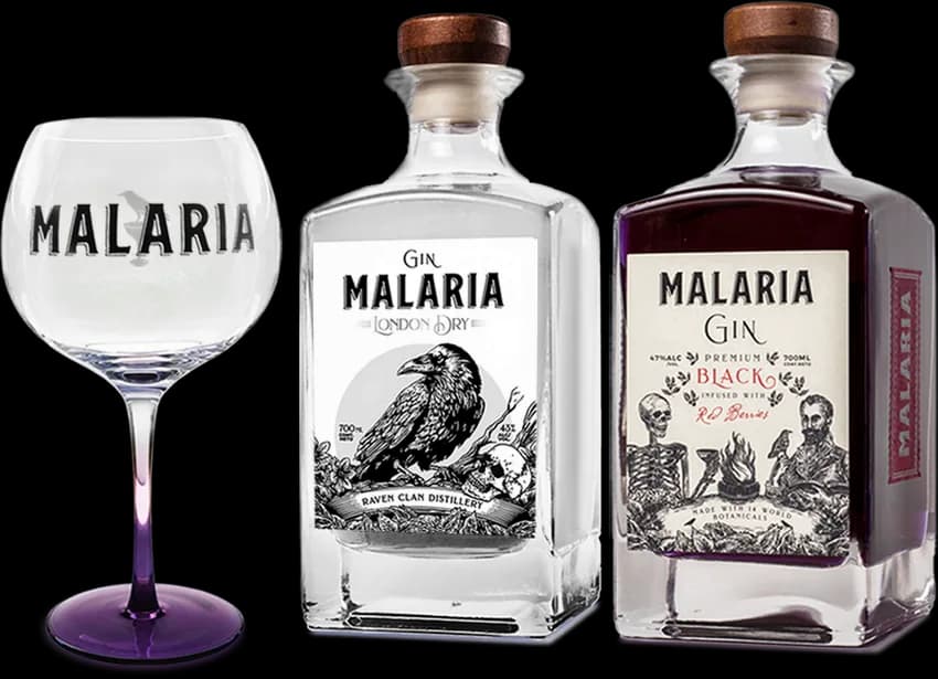 1 TAÇA DE PRESENTE + Malaria Gin London Dry + Malaria Gin Black