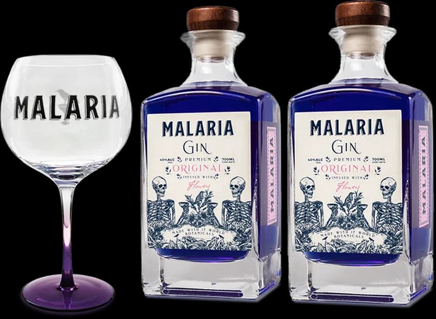 1 TAÇA DE PRESENTE + Malaria Gin Original x 2 garrafas